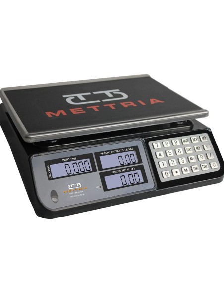 Báscula Comercial Digital Mettria capacidad 40 kg 3 memorias directas HD03