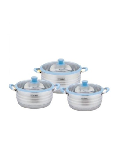 Batería de cocina 6 pzas. Acero inoxidable FO02