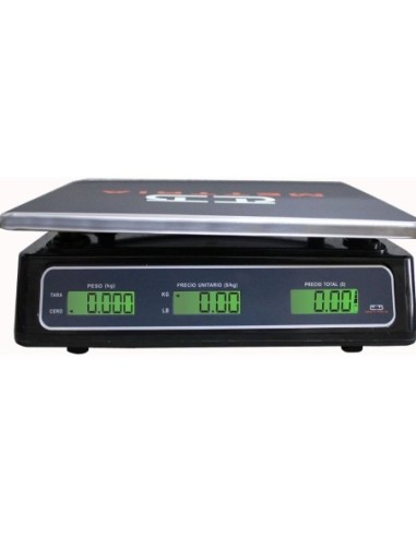 Báscula comercial Mettria 40 kg Batería...