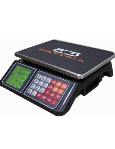 Báscula comercial Mettria 40 kg Batería...