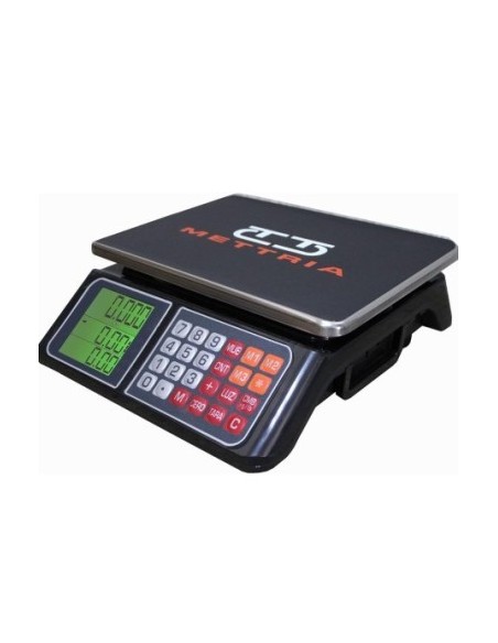 Báscula comercial Mettria 40 kg Batería Recargable HD04