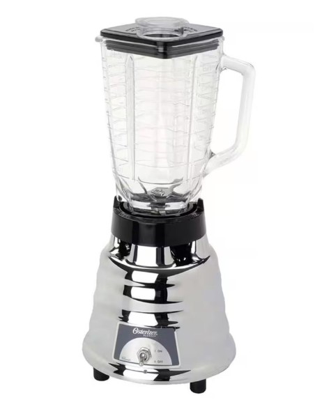 Licuadora Clásica Oster Chica Cromada 1V, Vidrio Modelo OS01