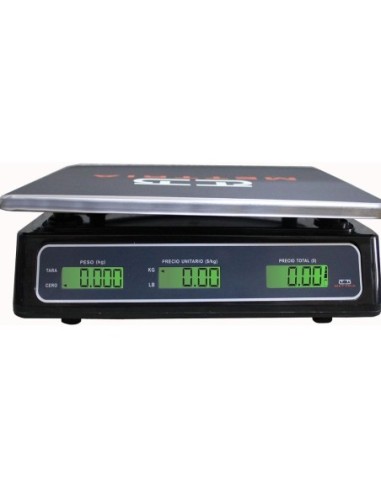 Báscula comercial Mettria 40 kg Batería...