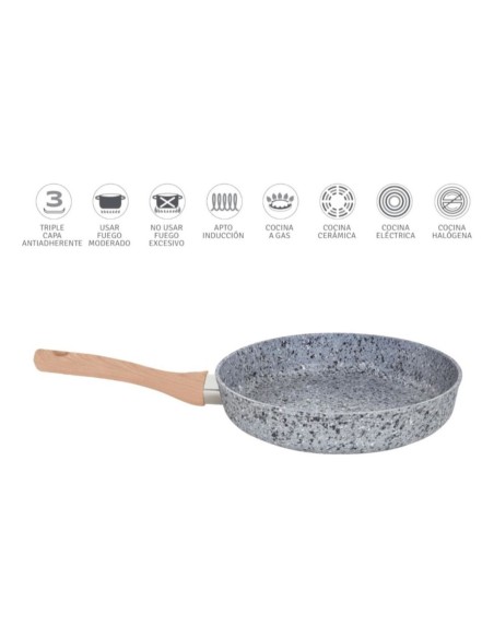 Sartén Granito Inducción Forjado 4mm Stone Hudson 28cm GI08